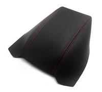 XEBRAD Garniture de protection boîte d'accoudoir console centrale voiture, for Skoda, for Octavia, 2007 2008 2009 2010-2014, style en cuir microfibre Housse d'accoudoir(Black with red)
