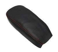 XEBRAD Garniture de protection de boîte d'accoudoir de console centrale de voiture, for Chevrolet, Malibu XL 2016 2017 2018 cuir microfibre Housse d'accoudoir(Black red line)