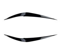 XÉBRAD Garniture de sourcil paupière phare extérieur Ont couvercle phare, pour 2016-2021, pour Bmw, pour X1 F48 2016 2021 bande de garniture de sourcil de phare de voiture(Glossy Black)
