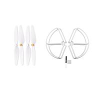 XEBRAD Hélice 1080P Protecteur Garde Pare-Chocs FiMi 4K Drone Accessoires de Remplacement Lame vis Couvercle Fens Accessoires Protection d'hélice de Drone(White Guard 4pc Prop)