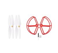XEBRAD Hélice 1080P Protecteur Garde Pare-Chocs FiMi 4K Drone Accessoires de Remplacement Lame vis Couvercle Fens Accessoires Protection d'hélice de Drone(Red Guard 4pc Prop)