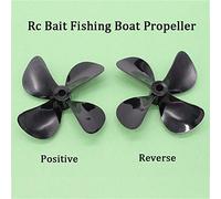 XEBRAD Hélice de bateau pêche à appât RC, 4 pales, pagaie, hélice inversée Positive, vis haute résistance D50mm 55mm 60mm Pale d'hélice hors-bord marine(D50mm Positive)