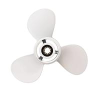 XEBRAD Hélice hors-bord de bateau marin 9 7/8X13, for, 20-30hp, Rotation à droite, 3 pales blanches, 664-45949-02-El Pale d'hélice hors-bord marine