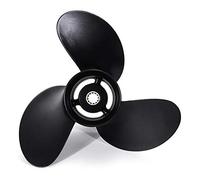XEBRAD Hélice hors-bord en alliage d'aluminium, for Tohatsu, for Nissan/ 8-9.8Hp R-Rotation, 3 pales, 12 dents cannelées Pale d'hélice hors-bord marine