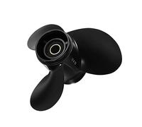 XEBRAD Hélice hors-bord marine 10X13, for Evinrude, for Johnson 15-35HP, alliage d'aluminium noir, 3 pales, Rotation R, 14 dents cannelées, 778863 Pale d'hélice hors-bord marine