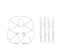 XEBRAD Hélice Train d'atterrissage Jambes Tampon en Caoutchouc Garde d'hélice Protecteur de Drone FIMI X8 SE quadrirotor Drone Accessoires Protection d'hélice de Drone(White kit C)