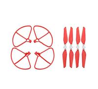 XEBRAD Hélice Train d'atterrissage Jambes Tampon en Caoutchouc Garde d'hélice Protecteur de Drone FIMI X8 SE quadrirotor Drone Accessoires Protection d'hélice de Drone(Red kit C)