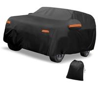 XEBRAD Housse de Voiture Automatique Housse de Voiture extérieure imperméable, Protection Contre Le Soleil, la Pluie, Neige et grêle avec côté Gauche, pour Film en Aluminium à(Black for EV9)