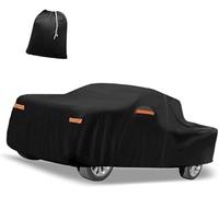 XEBRAD Housse de Voiture Automatique Housse de Voiture Toutes Saisons, pour Chevrolet Silverado Crew, imperméable, Coupe-Vent et UV, avec Porte, pour Fermeture éclair 210D
