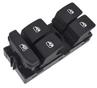 XÉBRAD Kasturbo interrupteur de fenêtre, pour Seat, pour Leon Power Master bouton commande, pour Golf, pour Mk7 B8, pour, pour Touran 5G0959857 Commutateur de vitre électrique(BLACK matte)