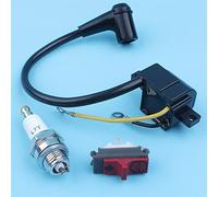 XEBRAD Kit de bougie d'allumage commutateur d'arrêt module bobine type ancien, for Husqvarna, 266 162 66 61, for tronçonneuse JONSERED, 630 670 501516201 Kit d'interrupteurs pour tronçonneuse