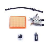 XEBRAD Kit de carburateur taille-bordures débroussailleuse avec filtre de conduite de carburant accessoires d'ampoule d'amorce, for STIHL, FS400 FS450 FS480 Kit carburateur 2 temps