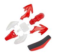 XÉBRAD Kit de Couverture de Corps de carénage Rouge en Mousse, for Coussin de siège, Selle CRF50 2008 CRF 50 Pit Dirt Bike, pièces de Moto Jeu d'ailes de carénage(RDWT BKRD)