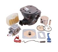 XEBRAD Kit de filtre à Air de carburateur à Piston cylindre 45mm, for Husqvarna, 353 351 350 346 346XP 345 340, tronçonneuse et joint d'admission Joint de carburateur