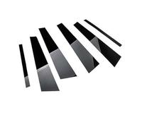 XEBRAD Kits de couverture d'autocollant garnitures porte | de fenêtre de poteaux de pilier noirs en Fiber de carbone style automatique, for , série 3 F30/F31/F34/F35 2012-2018