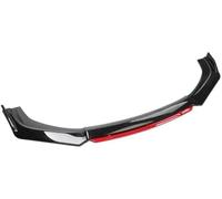 XÉBRAD Lame de Pare-Choc Avant for, Ceed, Proceed, JD GT 2013-2021 (Noir Brillant) lèvre de séparation de Voiture(Black Gloss Black and Red)