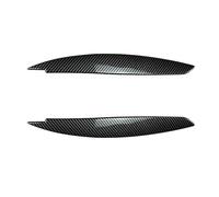 XEBRAD Lot de 2 cache-phares en fibre de carbone for phares de voiture, for Série 1 E87, E88, E81, E82 (2008-2013), ABS Film teinté pour phares