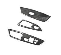 XEBRAD Lot de 3 garnitures panneau bouton commutateur lève-vitre, for Hyundai, Veloster 2011-2017, décoration intérieure, garniture commande fenêtre Cache interrupteur de fenêtre