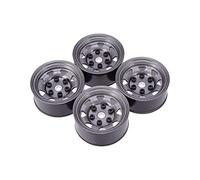 XEBRAD Lot de 4 Jantes en métal de 1,55 Pouce avec moyeu Beadlock for Voiture sur chenilles 1/10 RC