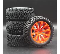 XEBRAD Lot de 4 Jantes Tout-Terrain en Caoutchouc de 75 mm et pneus hexagonaux for Voiture, for HSP, for HPI, Composants 1:10(604-7004)