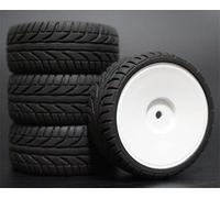XEBRAD Lot de 4 pneus de Course RC en Caoutchouc for Voiture sur Route, for HSP, for HPI, 901 All 1/10, for HSP, 94123/94122/94103/D4/D3(901W -8002)