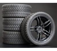 XEBRAD Lot de 4 pneus de Voiture Tout-Terrain 1/10 26 x 64 mm, Jante en Caoutchouc ABS 9065, for HSP, for Tamiya, for HPI, for Kyosho, for Sakura, 94122 94123 D3 D4 Tt02(9065-6085)