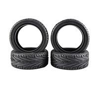 XEBRAD Lot de 4 pneus en Caoutchouc Speed Drift 26 mm RC 1/10, for, for HPI, for HSP, for Kyosho, Accessoires de Voiture de Course sur Route RC, for Hot Wheels,(AX-8010)