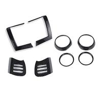 XÉBRAD Lot de 8 couvercles de ventilation for BMW, MINI, Cooper F55 F56 F57, moulures intérieures en fibre de carbone, autocollants for garnitures de sortie d'air automatique Couvercle de prise secteu