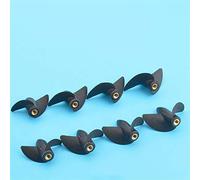 XEBRAD Palette de bateau Rc M4 à deux pales avec filetage, hélice en Nylon, Positive/inverse, arbre d'hélice 4mm Pale d'hélice hors-bord marine(D35mm Postive 001)