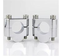 XEBRAD Pince de guidon moto 22mm 7/8, barre graisse, billette CNC for CBX 750 FMX 650 NT V NX SLR XL 1000 VTR1000F Collier de serrage pour guidon de moto(Chrome Riser 20mm)