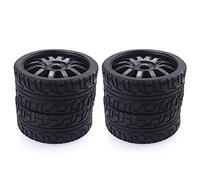 XEBRAD Pneus en Caoutchouc 100 mm Roues 17 mm Hex Redcat for HSP, for HPI, for, for Kyosho, for Hobao Team, for LOSI, for Carson, 1/8 Buggy on-Road RC Car(4pcs F08426C)