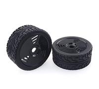 XEBRAD Pneus en Caoutchouc 100 mm Roues 17 mm Hex Redcat for HSP, for HPI, for, for Kyosho, for Hobao Team, for LOSI, for Carson, 1/8 Buggy on-Road RC Car(2pcs F08426F)