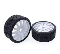 XEBRAD Pneus en Caoutchouc 100 mm Roues 17 mm Hex Redcat for HSP, for HPI, for, for Kyosho, for Hobao Team, for LOSI, for Carson, 1/8 Buggy on-Road RC Car(2pcs F08426A)