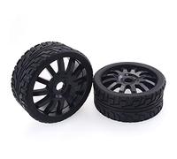 XEBRAD Pneus en Caoutchouc 100 mm Roues 17 mm Hex Redcat for HSP, for HPI, for, for Kyosho, for Hobao Team, for LOSI, for Carson, 1/8 Buggy on-Road RC Car(2pcs F08426C)