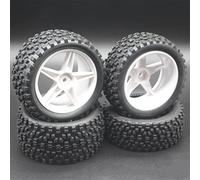 XEBRAD Pneus et Roues for Voiture Tout-Terrain RC à l'échelle 1/10, for HSP, 94166/94107/94106, 4 pièces(White)