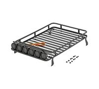 XEBRAD Porte-Bagages de Toit en métal avec Barre Lumineuse à 6 lumières RC 1/10 4WD Car Crawler Truck D90, for Axial, for Jeep, SCX10 90046 Pièces Galerie de Toit pour Voiture Miniature