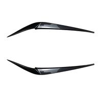 XÉBRAD Pour X4, pour X3, G01 G02 2018 2019 2020 2021 2 pièces sourcils de phare noir brillant paupières bande de garniture de sourcil de phare de voiture(Carbon Look)