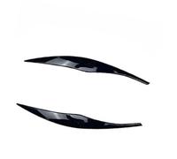 XEBRAD Sourcils de phare, for 3, for série E90 E91 ABS noir brillant Paupière 2005 2006 2007 2008 2009 2010 2011 Cache-objectif de phare(Schwarz)