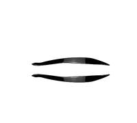 XEBRAD Sourcils de phare maléfique, autocollants 3D, for BMW F10 F11, série 5 518d 520d 520i 530i M5, ABS noir brillant, aspect carbone, 2010 - 2017 Film teinté pour phares de voiture(Gloss Black Lci)