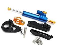 XEBRAD Stabilisateur de Moto avec Kit Support montage, GSX-R750, GSXR600 2001-2005, accessoires Dualtron Unité de contrôle de conduite pour moto(BLACK Blue)