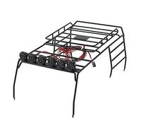 XEBRAD Support de Toit for Porte-Bagages Protection, for Jeep, Voiture télécommandée sur chenilles avec éclairage Multifonction Galerie de Toit pour Voiture Miniature(D)