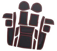 XEBRAD Tapis en caoutchouc antidérapants, for fente de porte de voiture, tapis de protection, porte-gobelet, accoudoir, consoles centrales, accessoires intérieurs, 17 pièces Tapis antidérapant pour ta