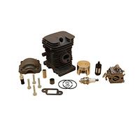 XEBRAD Tronçonneuse 37mm 38mm moteur cylindre Piston carburateur scies à chaîne remplacer les pièces, for STIHL, 018 017 MS170 MS180 MS 180 170 Kit carburateur 2 temps(38MM MS180)