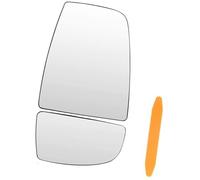 XÉBRAD Verre de rétroviseur droit remplacement supérieur et inférieur, pour Ford, pour Transit Mk8 2014 2015 2016 2017 2018 2019 2020 côté remplacement du verre du rétroviseur de voiture(BLACK Droite)