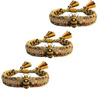 Xebular Bracelet tissé en édition limitée 2026 fait à la main, bracelet réglable avec bénédictions et espoirs, bracelets tissés en forme d'abeille, cadeaux uniques pour les amis et la famille, One