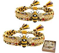 Xebular Bracelet tissé en édition limitée 2026 fait à la main, bracelet réglable avec bénédictions et espoirs, bracelets tissés en forme d'abeille, cadeaux uniques pour les amis et la famille, One