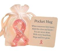 Xebular Câlin de poche pour la sensibilisation au cancer du sein - Ruban rose - Soulage la pression du traitement et inspire les patients à surmonter la maladie pour un souvenir décoratif (Style A)