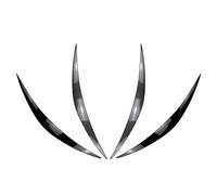 XEDLAMP 1 Paire de Garnitures de décoration de Sourcils de paupières de phares de Voiture, for Hyundai, for i30 i30N MK3 2017-2020 Sourcils phares Paupières(Bright Black)