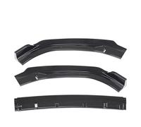 XEDLAMP 3 pièces noir brillant for lèvre de garniture becquet pare-chocs avant en Fiber carbone, for, A6 2016 2017 becquets Séparateur de pare-chocs avant de voiture(BLACK Bright black)