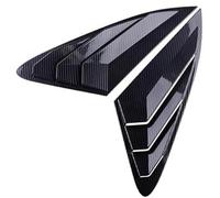 XEDLAMP Autocollant de Garniture Couverture fenêtre persienne arrière Voiture, for Kia, Optima K5 2020-2021, Accessoires en Fiber Carbone ABS, volet latéral Cache-persiennes de Voiture(Black Carbon)